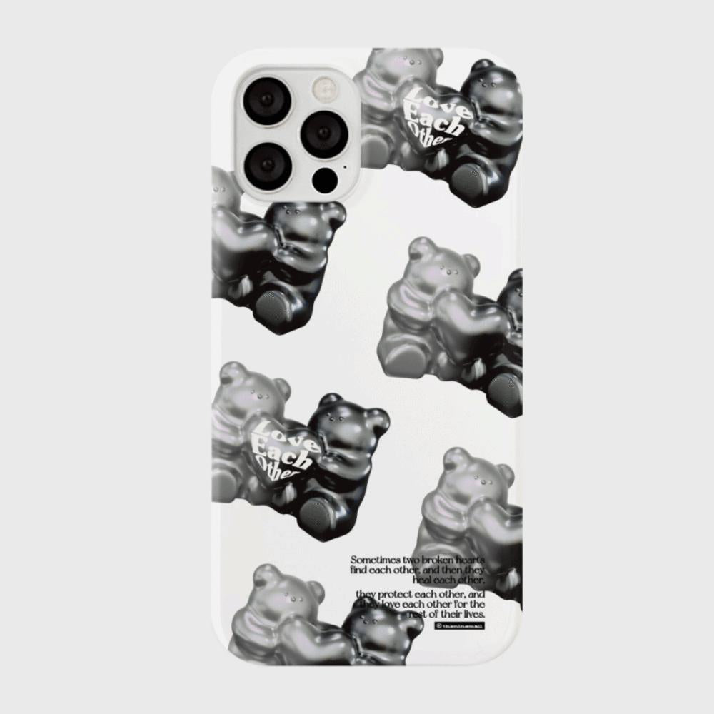 |THENINEMALL| 패턴 러브베어 Hard Phone Case (3 types)