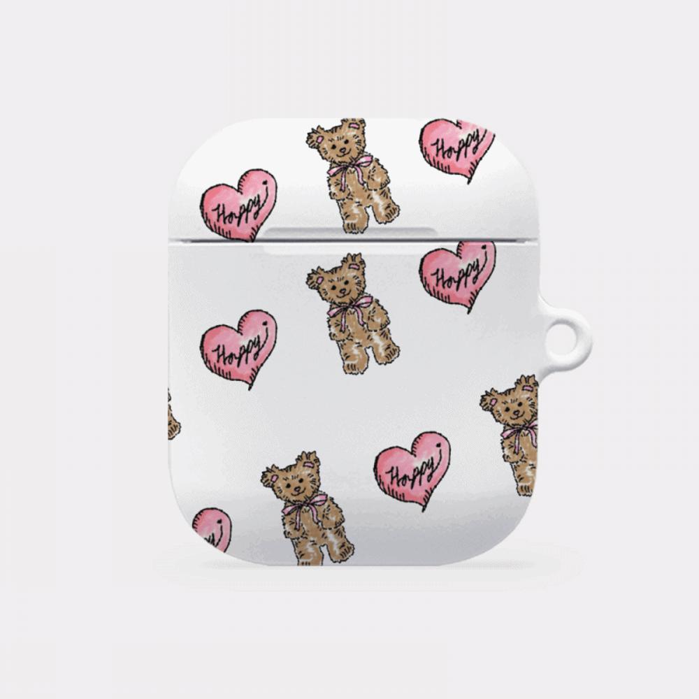 |Mademoment| Heart Teddy Pattern Design AirPods Case