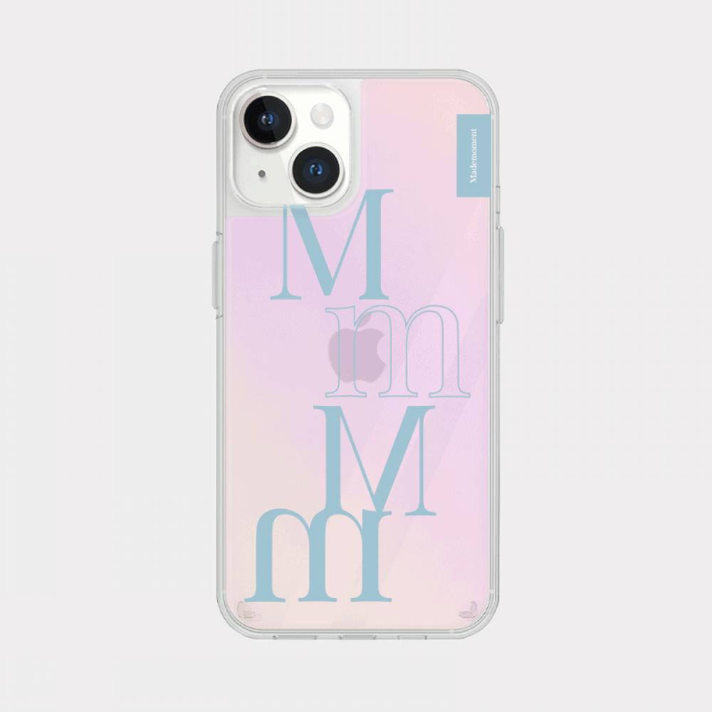 |Mademoment| Two Tone Design Glossy Mirror Phone Case