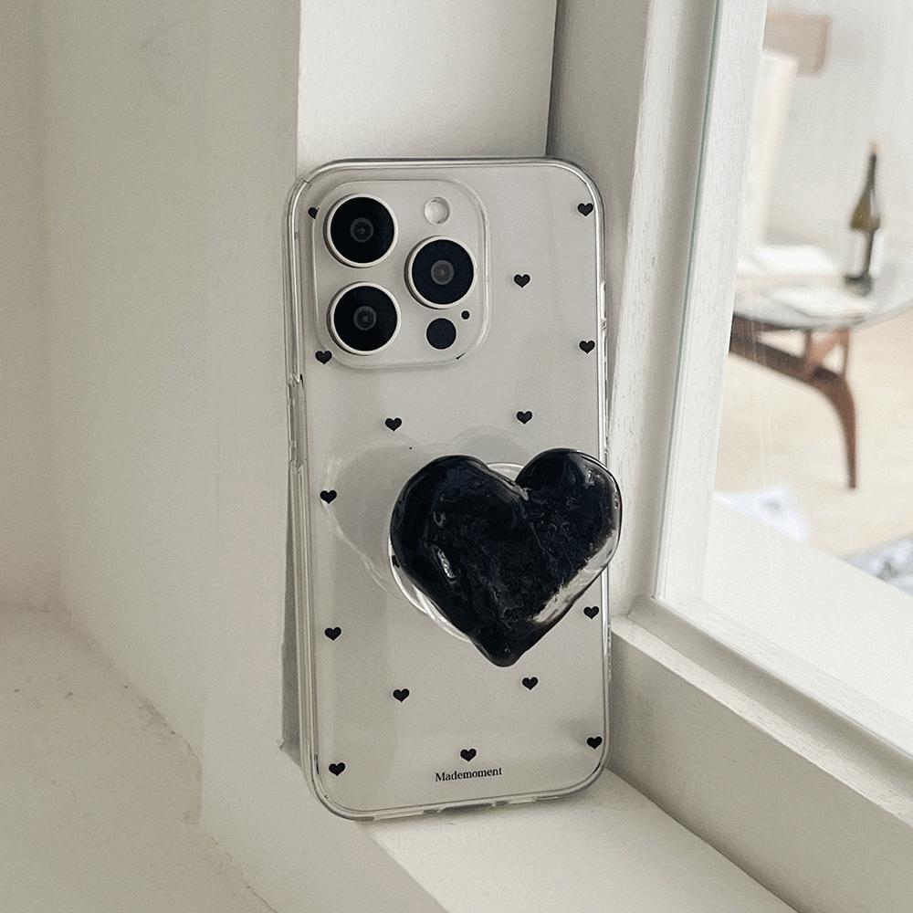 |Mademoment| Small Heart Pattern Design Clear Phone Case (3 Types)