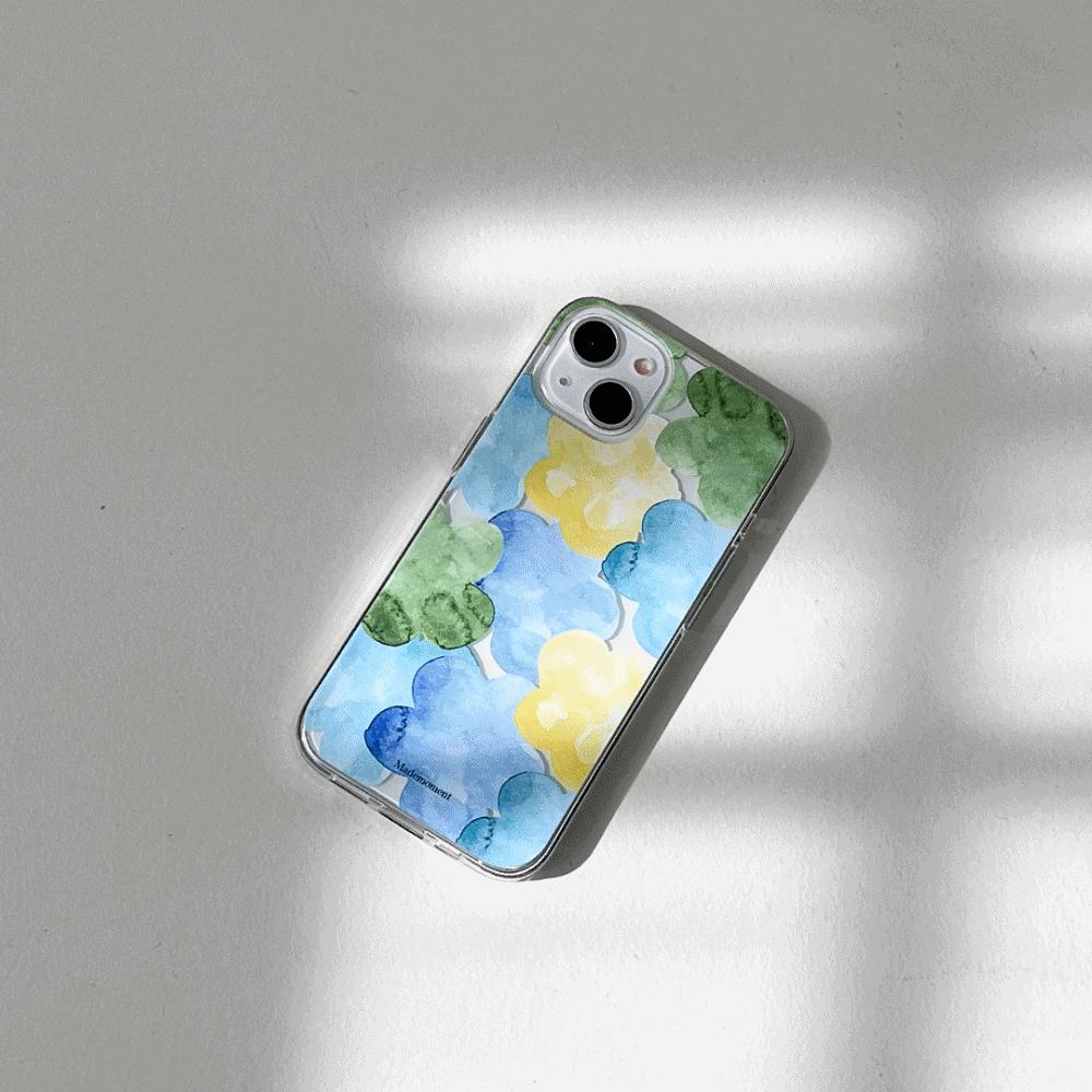 |Mademoment| Dreamy Pond Splash Design Clear Phone Case (3 Types)