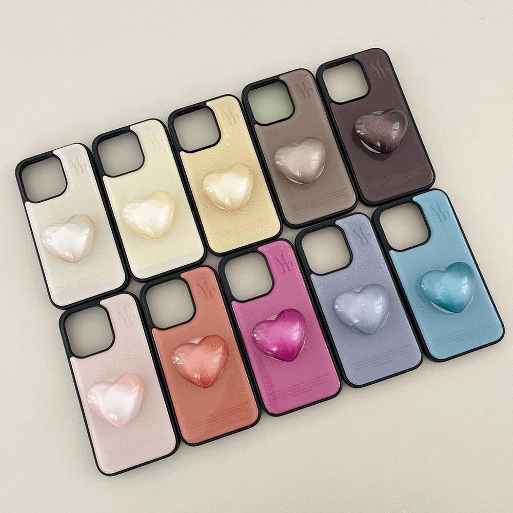 |Mademoment| Soft Cream Plain Design Bumper Phone Case