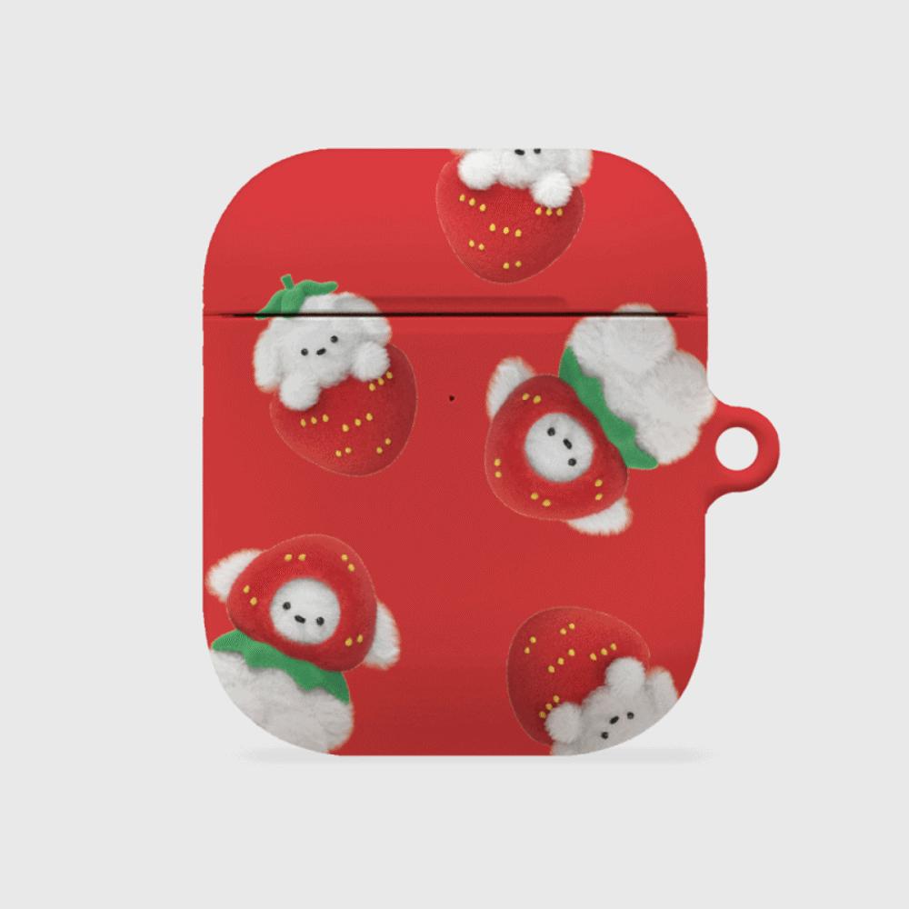 |THENINEMALL| Pattern Strawberry Ppokku AirPods Hard Case