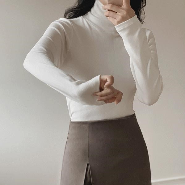 |SLOWAND| # SLOWMADE Winters Modal Turtleneck T-Shirt (Slim Fit/Basic Fit) (7 Colours)