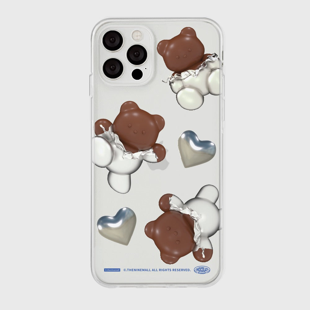 |THENINEMALL| 하트 초콜릿 구미 Clear Phone Case (3 types)
