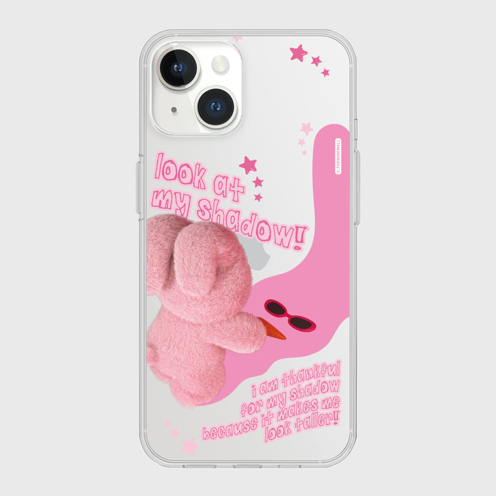 |THENINEMALL| Pink Shadow Windy Clear Phone Case (3 types)
