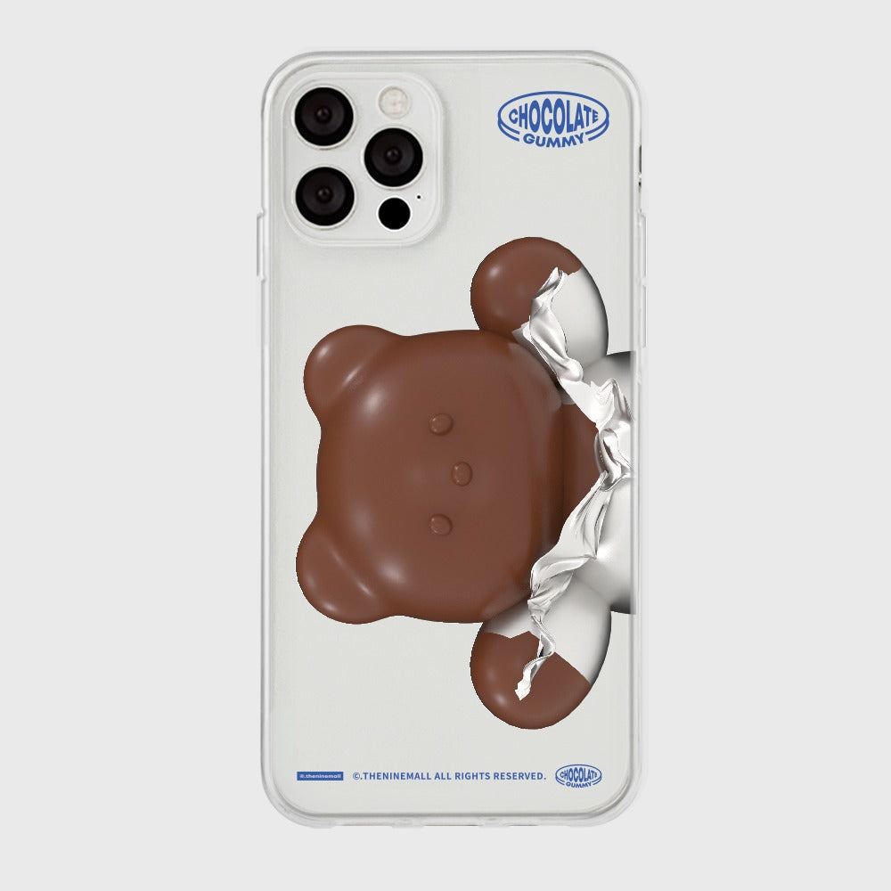 |THENINEMALL| 빅 초콜릿 구미 Clear Phone Case (3 types)
