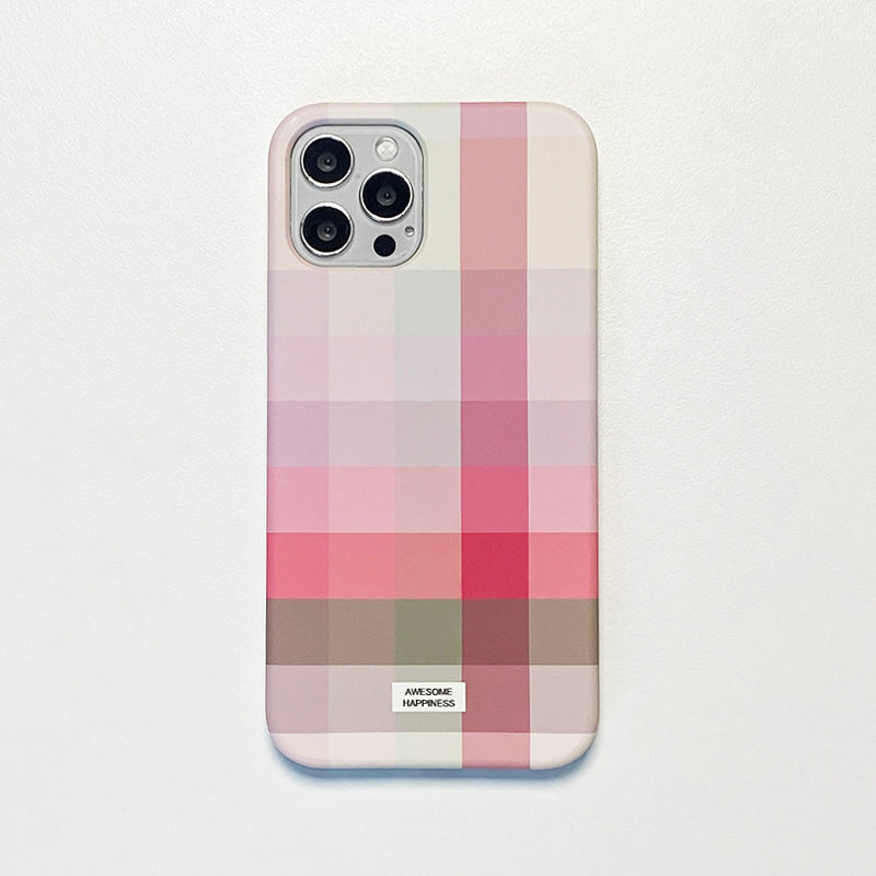 |MOMO CASE| 504 윈썸체크(라즈베리) Phone Case