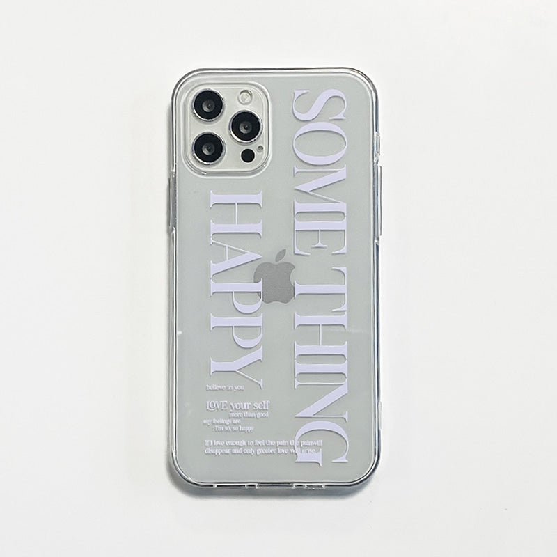 |MOMO CASE| 516 썸띵HAPPY(라이트퍼플) Jelly Case