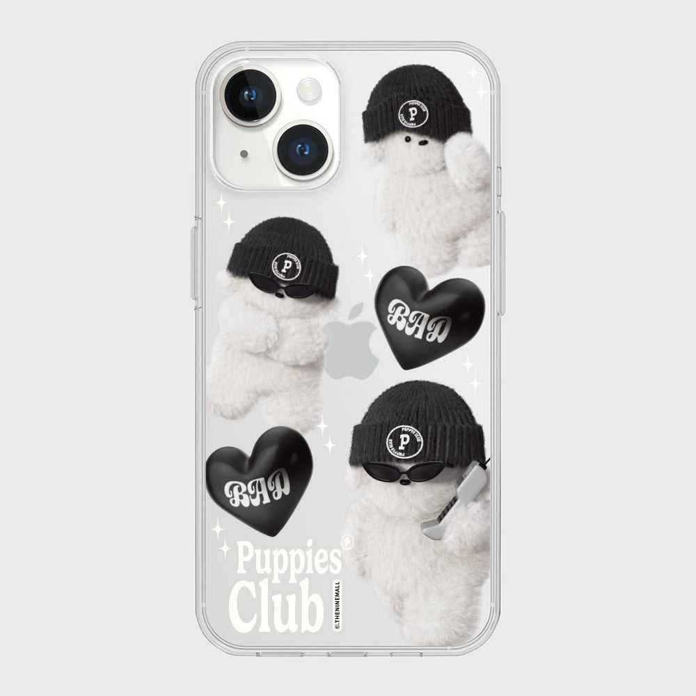 |THENINEMALL| Pattern Bad Puppy Clear Phone Case (3 types)