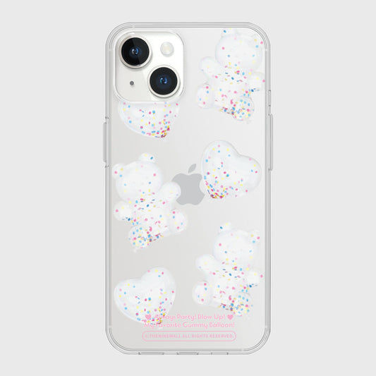 |THENINEMALL| White Gummy Balloon Clear Phone Case (3 types)