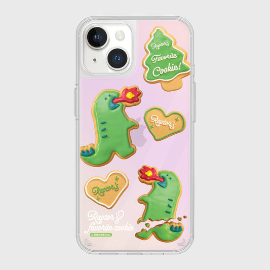 |THENINEMALL| Raptor Cookie Pattern Mirror Phone Case