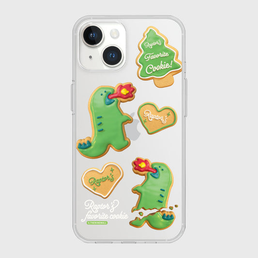 |THENINEMALL| Raptor Cookie Pattern Clear Phone Case (4 types)