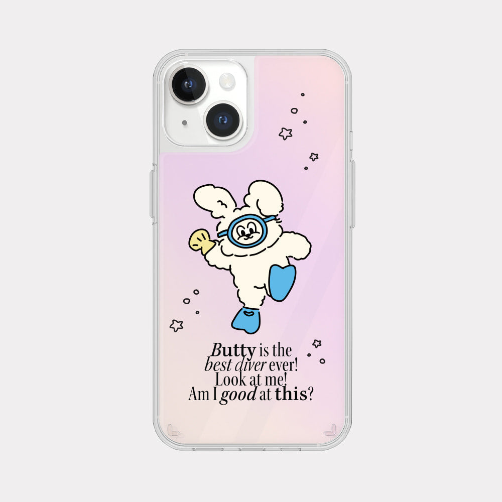 |Mademoment| Best Diver Butty Design Glossy Mirror Phone Case