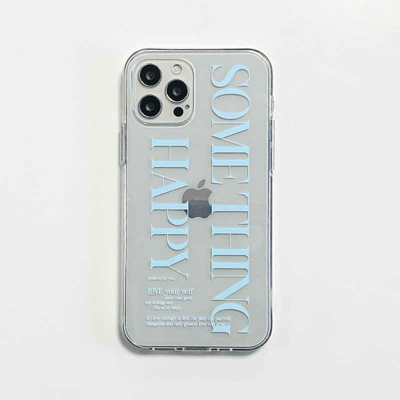 |MOMO CASE| 515 썸띵HAPPY(블루) Jelly Case