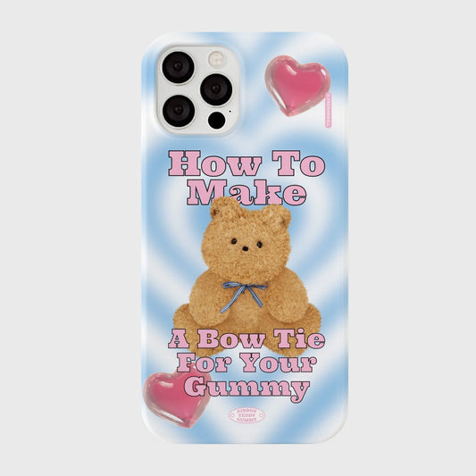 |THENINEMALL| Ribbon Teddy Gummy Hard Phone Case (2 types)