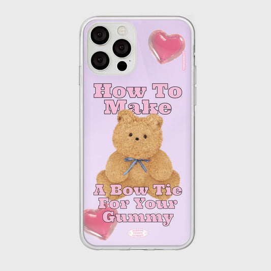 |THENINEMALL| Ribbon Teddy Gummy Mirror Phone Case