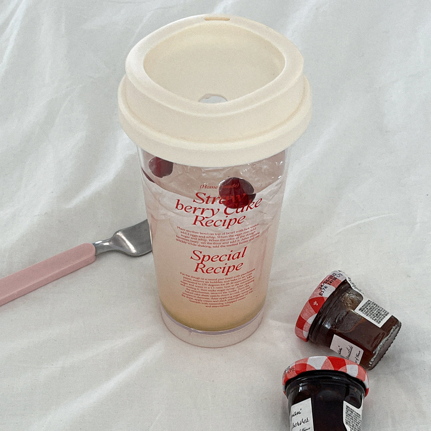 |Mademoment| Cake Recipe Clear Reusable Cup (Hot/Cold) 473ml