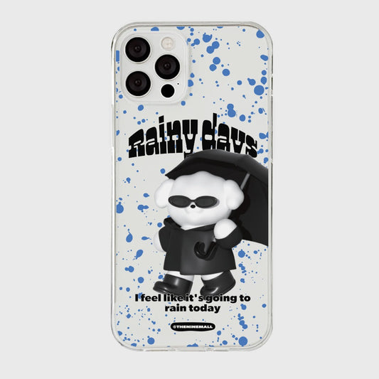 |THENINEMALL| Rainy Day Ppokku Clear Phone Case (3 types)