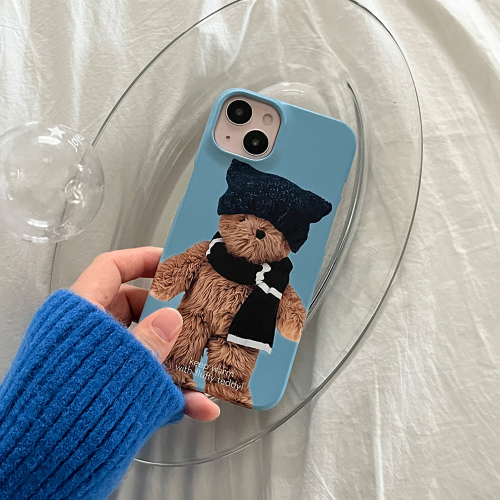 |Mademoment| Winter Fluffy Teddy Design Phone Case