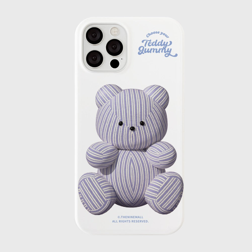 |THENINEMALL| Stripy Gummy Hard Phone Case (2 types)