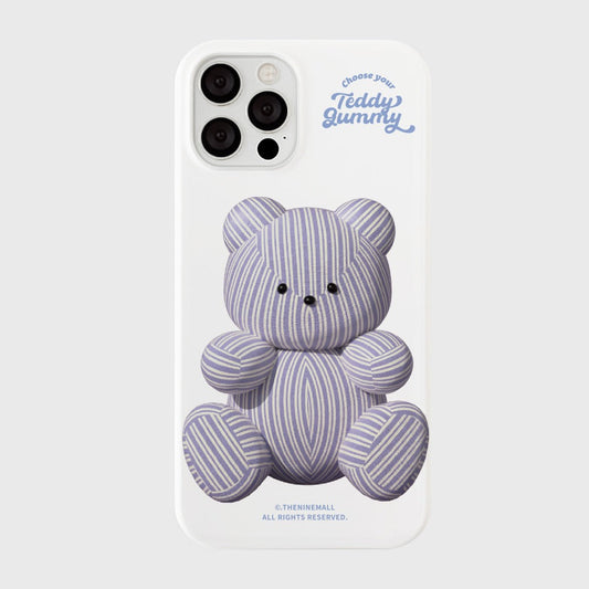 |THENINEMALL| Stripy Gummy Hard Phone Case (2 types)