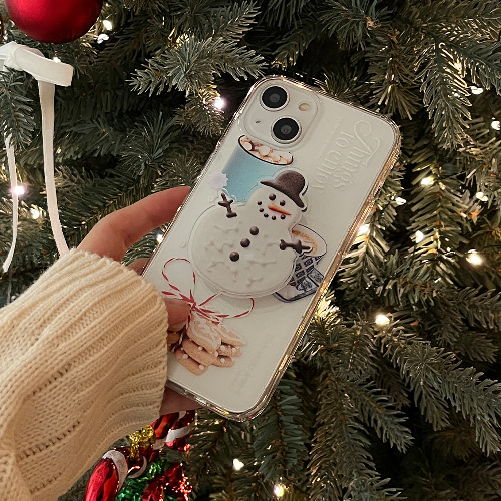 |Mademoment| Holiday Dessert Design Clear Phone Case (3 Types)