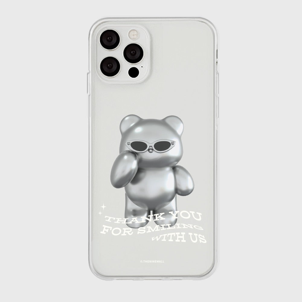 |THENINEMALL| 실버 구미 Clear Phone Case (3 types)