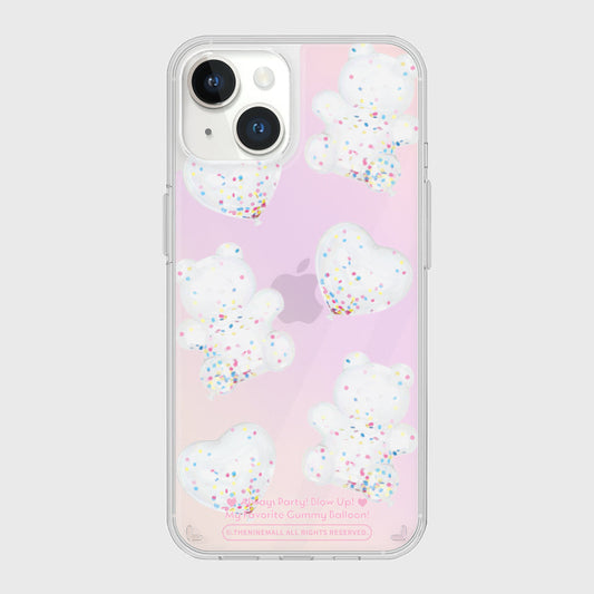 |THENINEMALL| White Gummy Balloon Mirror Phone Case