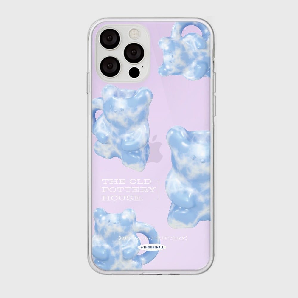 |THENINEMALL| 패턴 블루 포터리 Mirror Phone Case