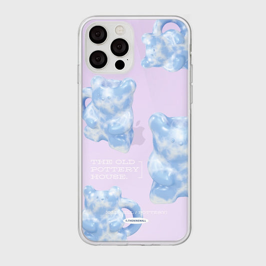 |THENINEMALL| 패턴 블루 포터리 Mirror Phone Case