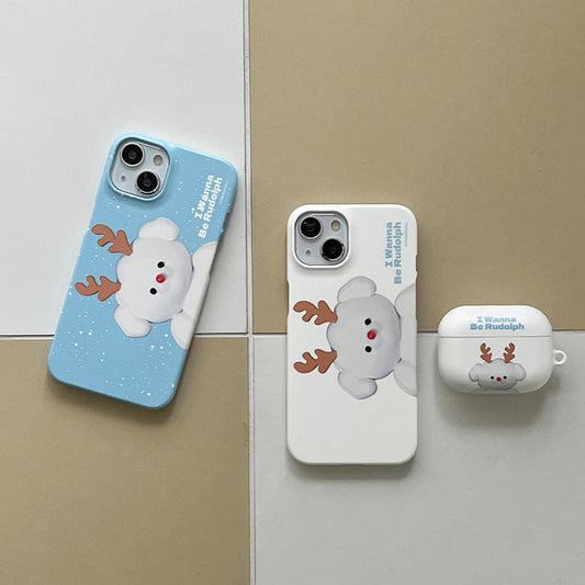 |THENINEMALL| Ppokku Wannabe Rudolph Hard Phone Case (2 types)