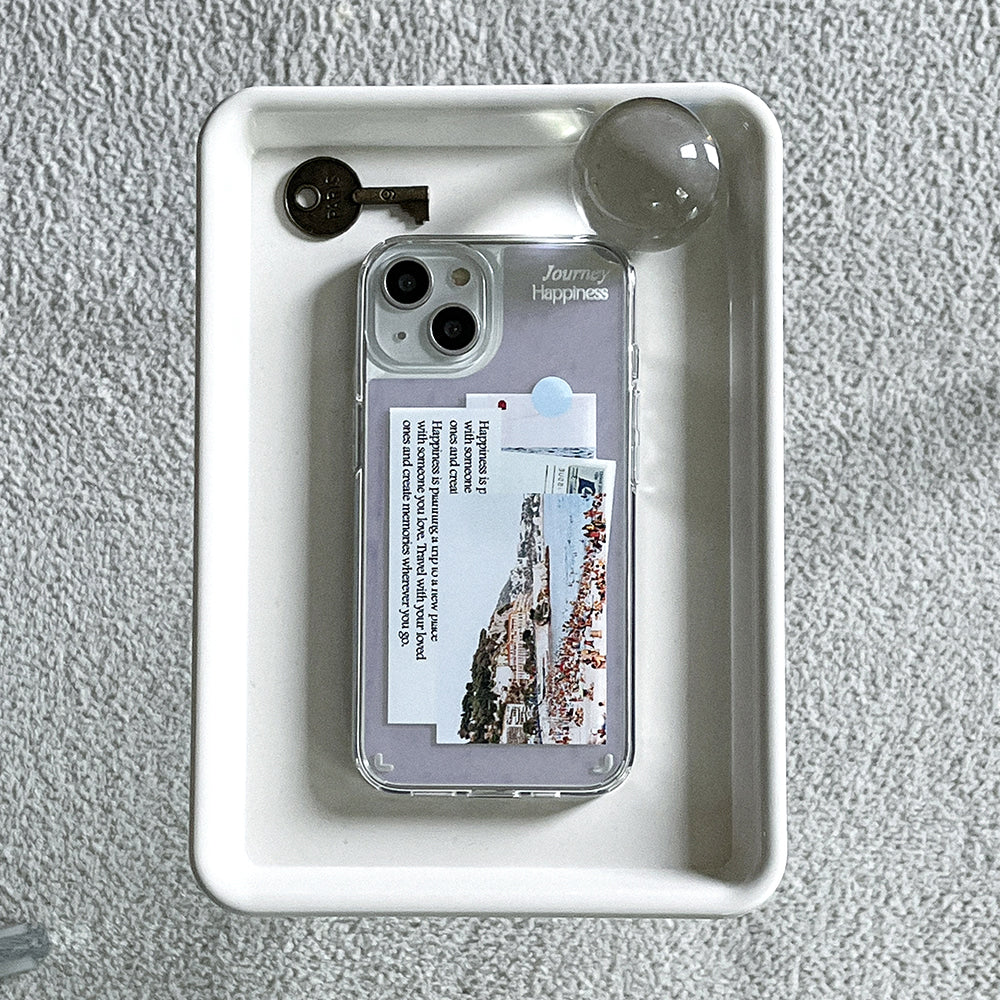 |Mademoment| Trip Sticker Design Glossy Mirror Phone Case