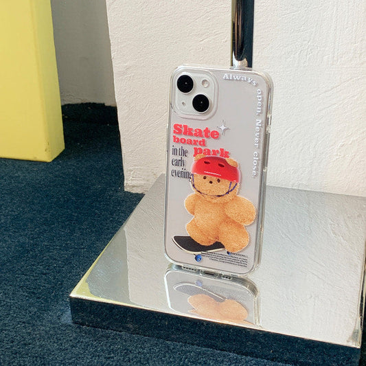 |THENINEMALL| Small Gummy Skateboarder Clear Phone Case (3 types)