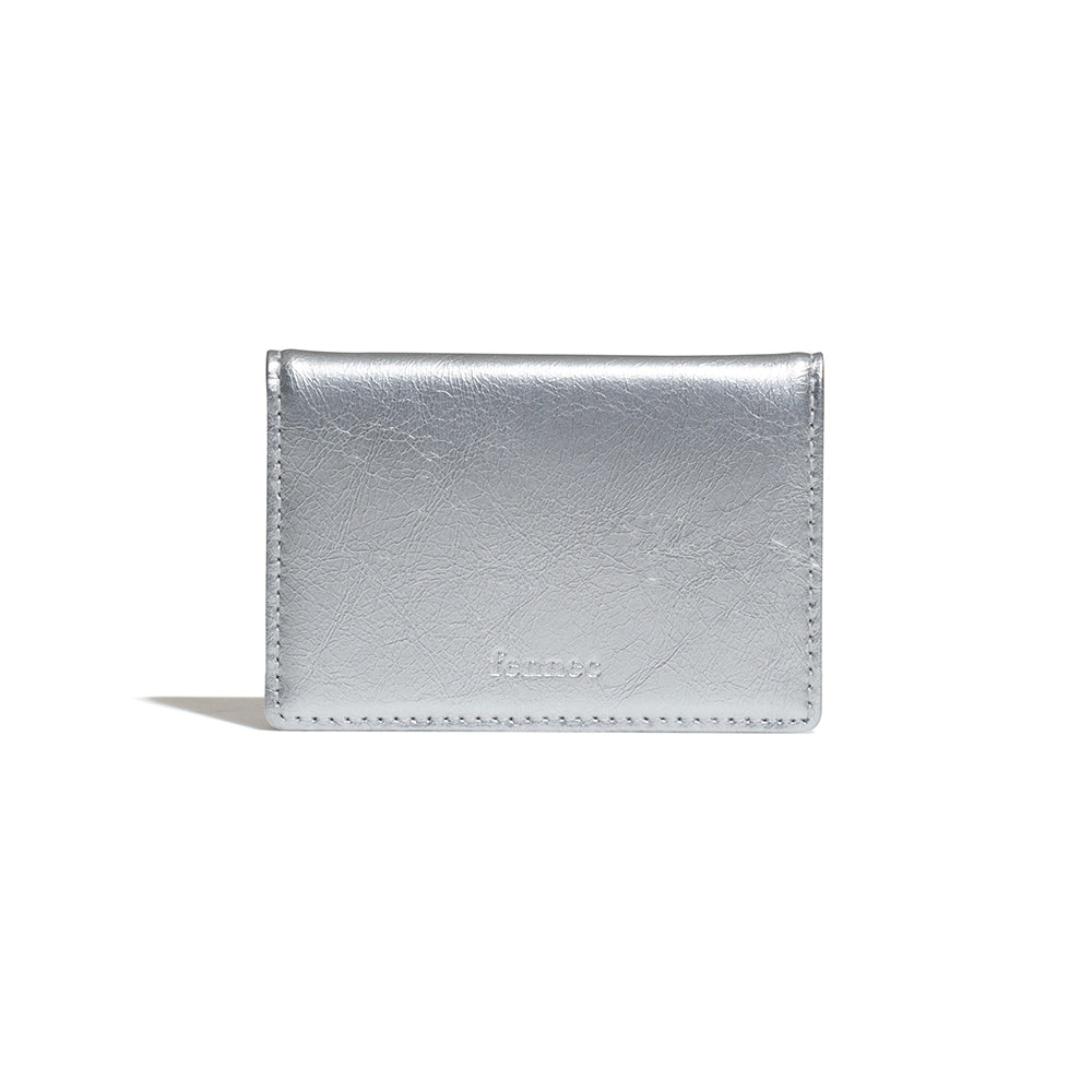 |Fennec| CRINKLE SOFT CARD CASE - SILVER