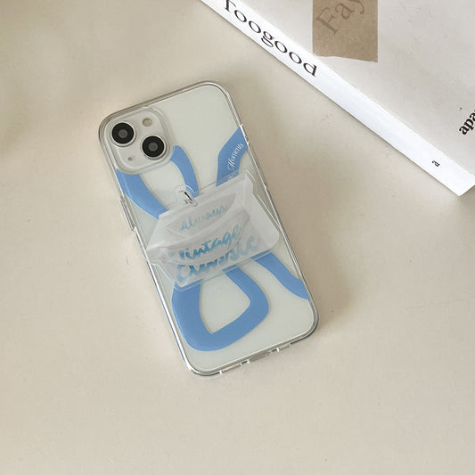 |Mademoment| Own Romantic Ribbon Design Clear Phone Case (4 Types)