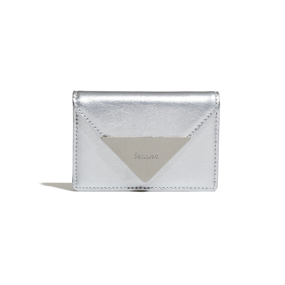 |Fennec| CRINKLE TRIANGLE ACCORDION POCKET - SILVER