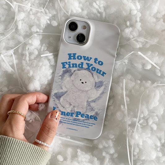 |THENINEMALL| Ppokku Snow Inner Peace Hard Phone Case (2 types)