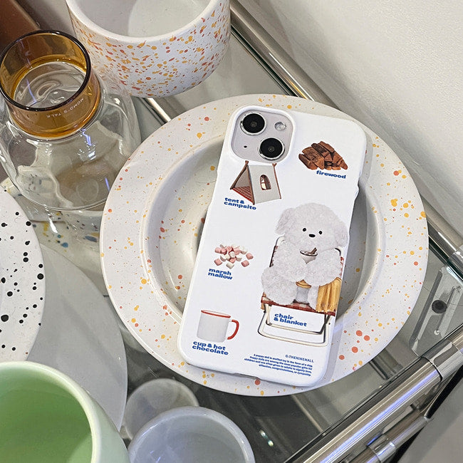 |THENINEMALL| Pattern Camping Ppokku Hard Phone Case (2 types)