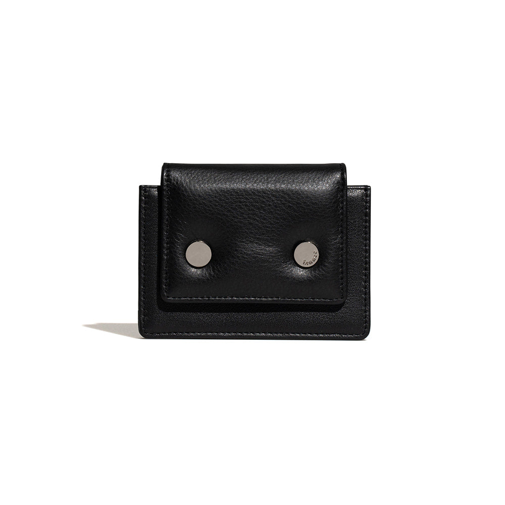 |Fennec| CIRCLE PADDING ACCORDION POCKET - BLACK