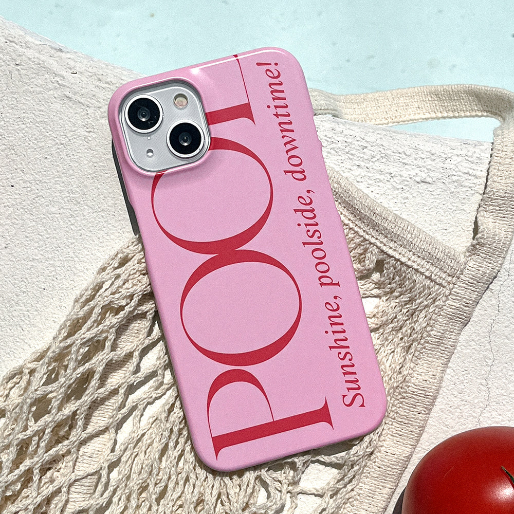 |Mademoment| Poolside Lettering Design Phone Case