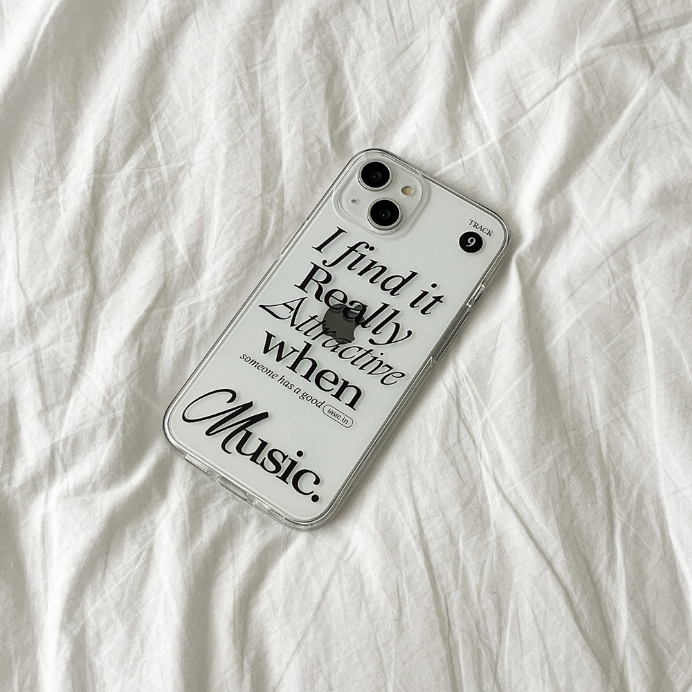 |Mademoment| Attractive Music Design Clear Phone Case (3 Types)