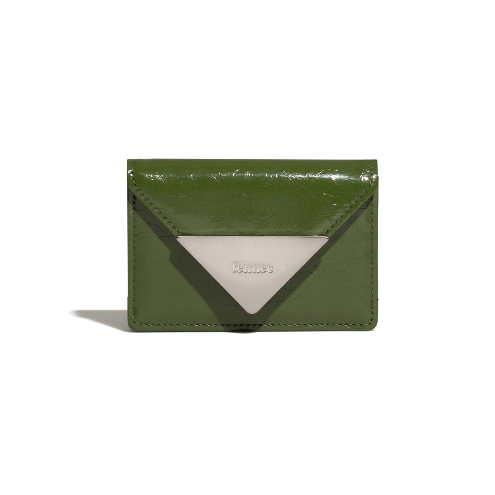 |Fennec| CRINKLE TRIANGLE ACCORDION POCKET - OLIVE
