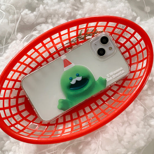 |THENINEMALL| Raptor Wannabe Santa Clear Phone Case (3 types)