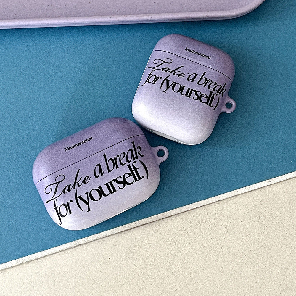 |Mademoment| Take A Break Design AirPods Case