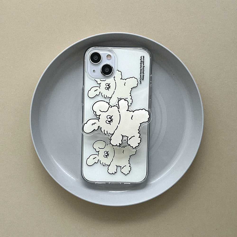 |Mademoment| Butty Play Design Clear Phone Case (4 Types)