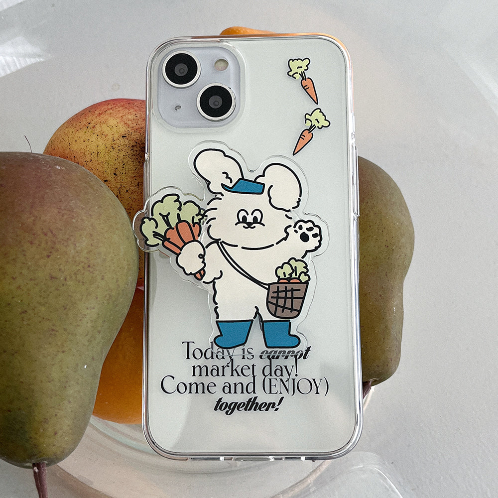 |Mademoment| Butty Market Design Clear Phone Case (4 Types)