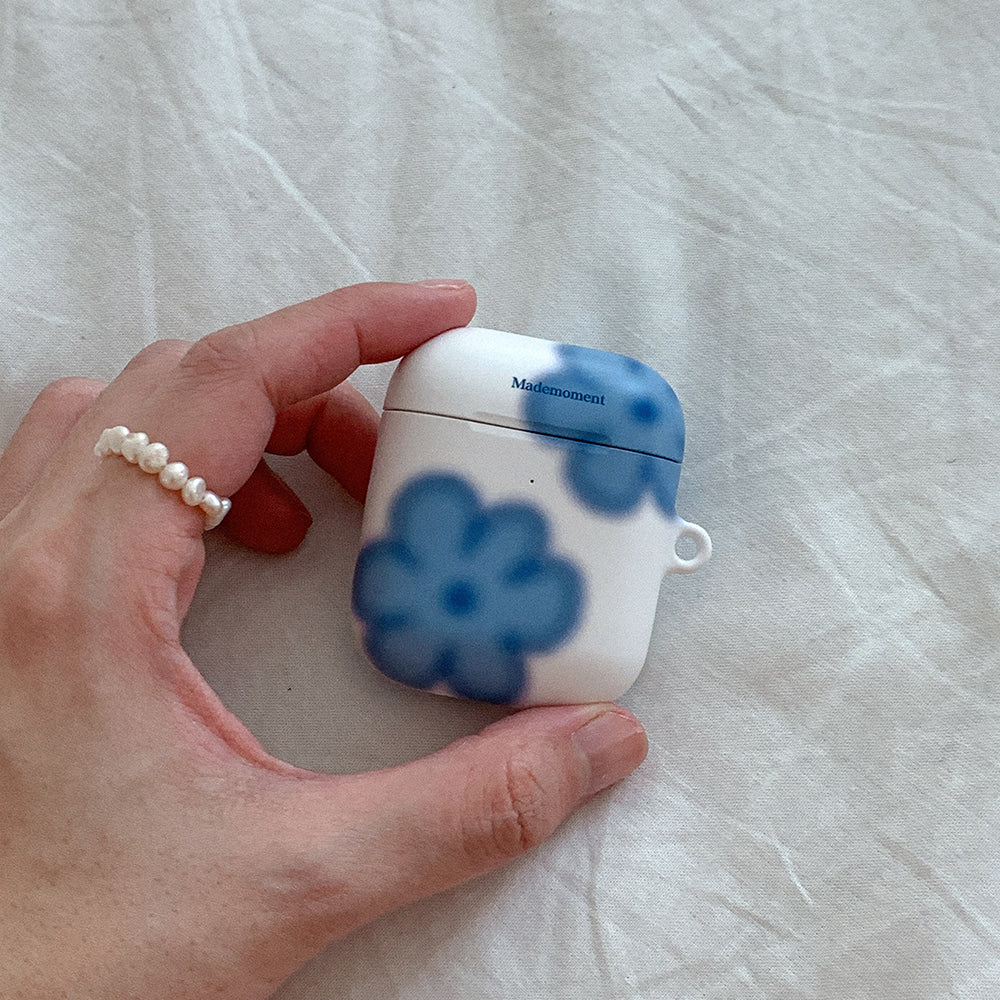|Mademoment| Blue Flower Design AirPods Case