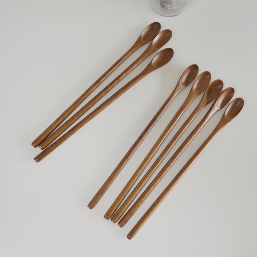 |Bracket Table| Wood Long Teaspoon
