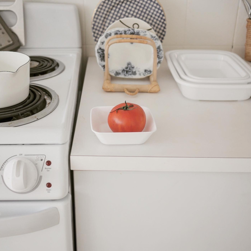 |Bracket Table| White Food Tray